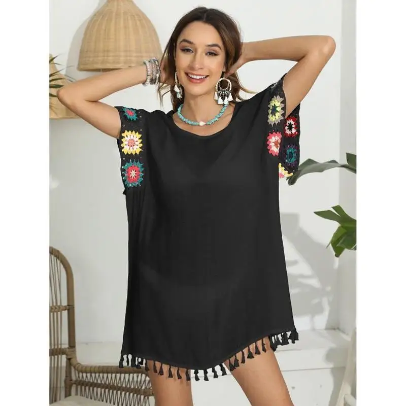 Beachwear Sun Protection Clothing Tassel Boat Ne Svel Women's Knitted Sweater Coolmax Fiber Inner Wear Summer 206
Beachwear Sun Protection Clothing Tassel Boat Ne Svel Women's Knitted Sweater Coolmax Fiber Inner Wear Summer 206