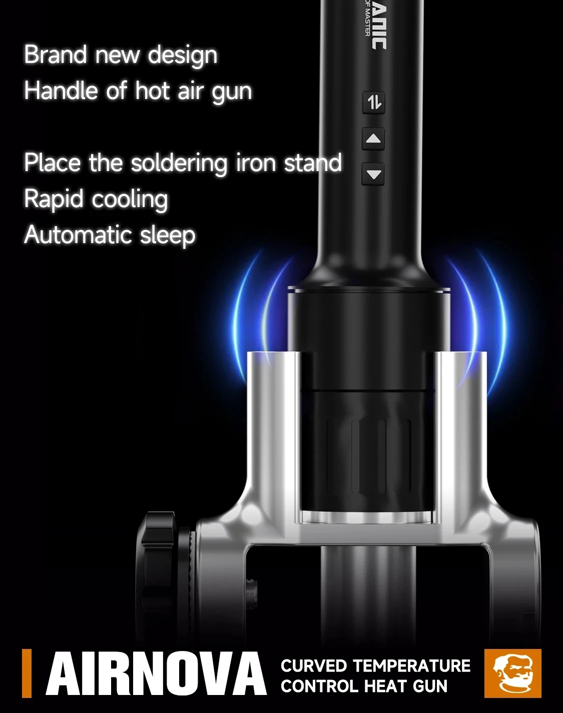 MECHANIC AIRNOVA Curved Temperature Control Heat Gun Soldering Station Replaceable Heating Core for Welding Desoldering Repair
MECHANIC AIRNOVA Curved Temperature Control Heat Gun Soldering Station Replaceable Heating Core for Welding Desoldering Repair