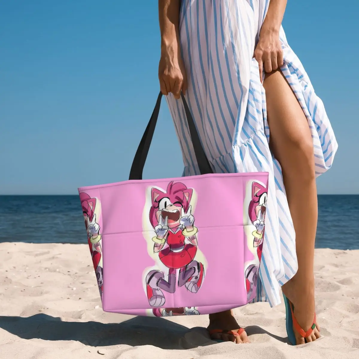 Amy Rose Sonic The Hedgehog Beach Tote Bag Sport Gym Yoga Duffle Large Tote Bag Women Travel Bag Fitness bag
Amy Rose Sonic The Hedgehog Beach Tote Bag Sport Gym Yoga Duffle Large Tote Bag Women Travel Bag Fitness bag
