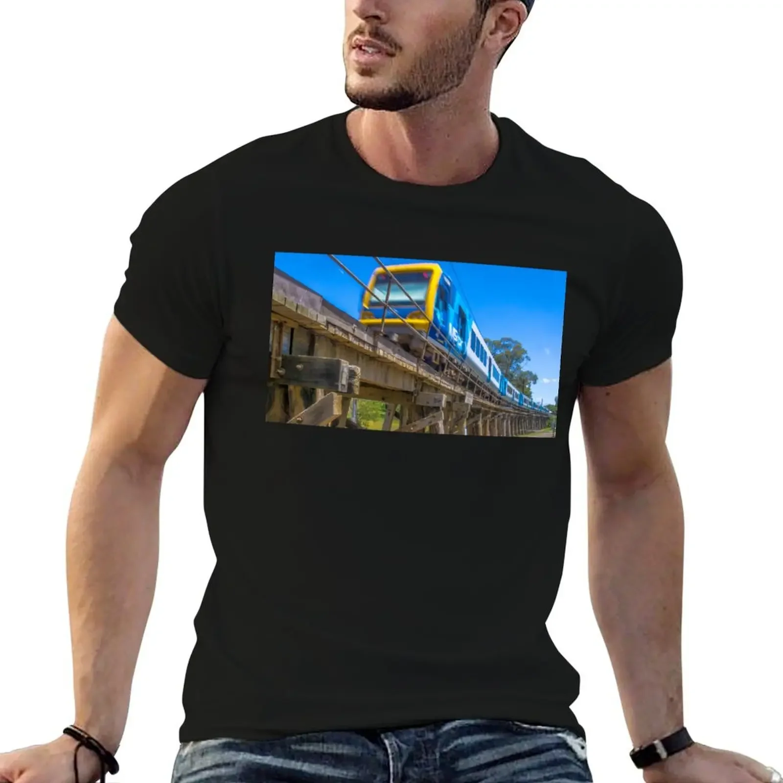 Melbourne Metro Train on Trestle Bridge - Eltham, Victoria T-Shirt boys whites customizeds cheap stuff cotton t shirt men
Melbourne Metro Train on Trestle Bridge - Eltham, Victoria T-Shirt boys whites customizeds cheap stuff cotton t shirt men