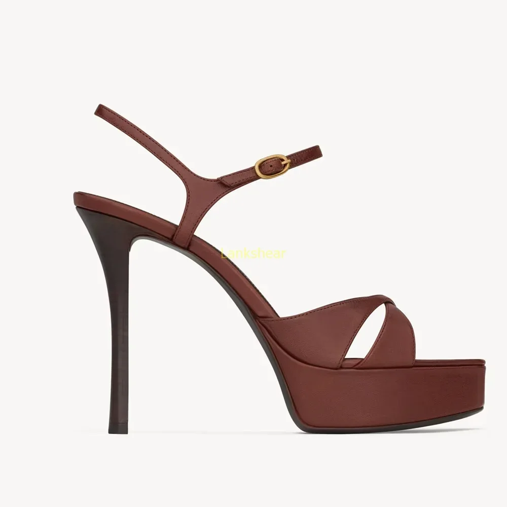 Сандалии на тонком каблуке на платформе с перекрестной завязкой, пикантные сандалии с квадратным носком и пряжкой на ремешке, новые поступления, модная женская подиумная обувь
Сандалии на тонком каблуке на платформе с перекрестной завязкой, пикантные сандалии с квадратным носком и пряжкой на ремешке, новые поступления, модная женская подиумная обувь