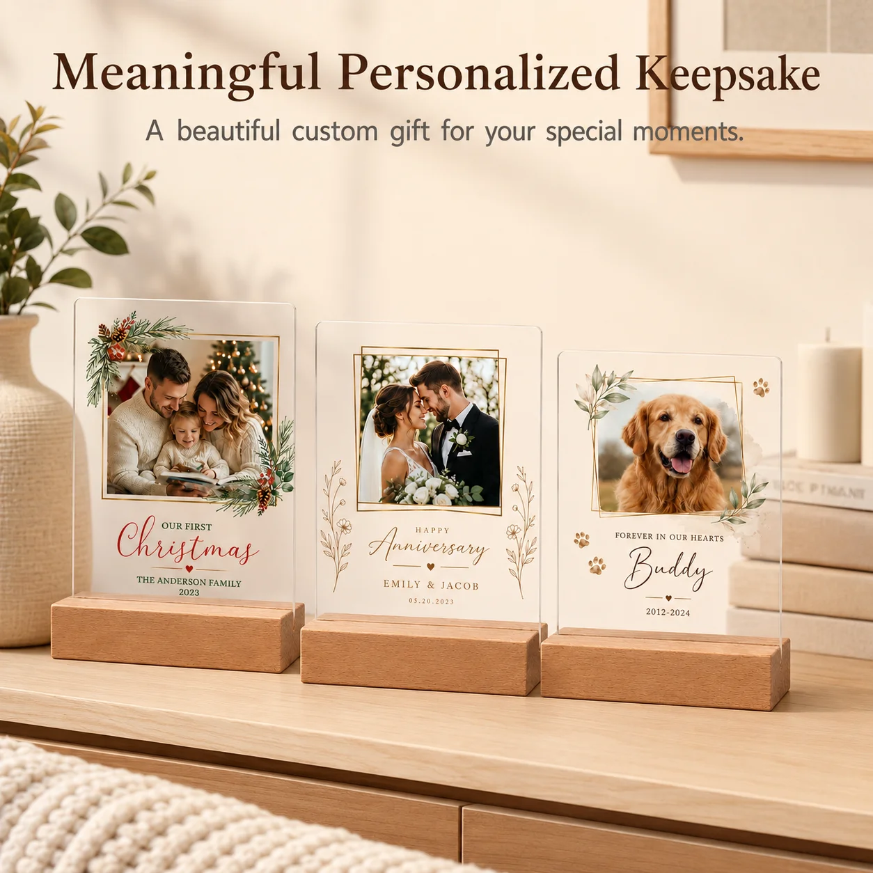 Customized Patterned Acrylic Name Stand, Suitable for Home Decoration, to Add to the Empty Space on the Table, Ideal for Gift-Giving, Wedding Decorations
Customized Patterned Acrylic Name Stand, Suitable for Home Decoration, to Add to the Empty Space on the Table, Ideal for Gift-Giving, Wedding Decorations