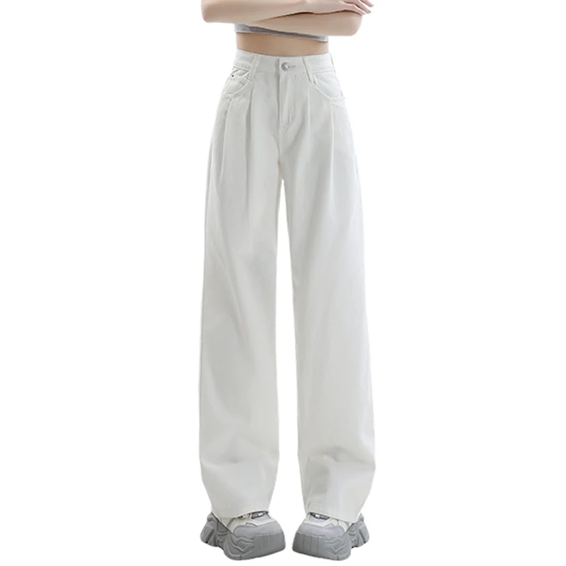 2025 Women Loose Mom Jeans High Waist Wide Leg White Jeans Ladies Streetwear Denim Pants Casual Baggy Trousers
2025 Women Loose Mom Jeans High Waist Wide Leg White Jeans Ladies Streetwear Denim Pants Casual Baggy Trousers