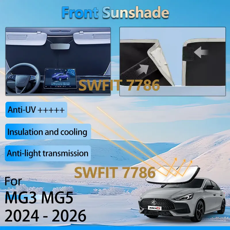 1X Black Silver Front Sun Visor For MG3 MG5 EV 2024 2025 2026 Accessories Window Shade Heat Insulation Protection Sunshade Parts
1X Black Silver Front Sun Visor For MG3 MG5 EV 2024 2025 2026 Accessories Window Shade Heat Insulation Protection Sunshade Parts