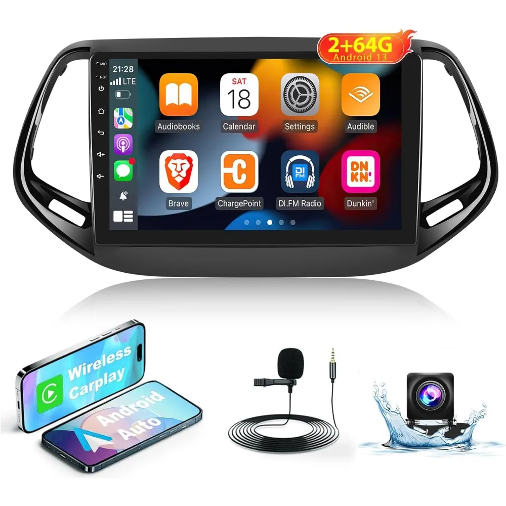 10 inch Android 13 Car Radio for Jeep Compass 2017 2020 CarPlay Android Auto Bluetooth AHD Camera
10 inch Android 13 Car Radio for Jeep Compass 2017 2020 CarPlay Android Auto Bluetooth AHD Camera