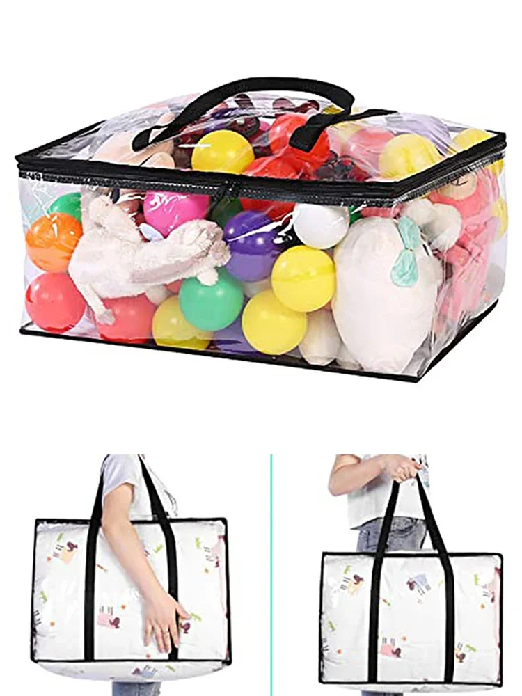 Bags For Packages Carrying Handle Clear Vinyl Plastic Zippered Blanket Storage Bags Packaging Supplies 55L 60x40x25cm
Bags For Packages Carrying Handle Clear Vinyl Plastic Zippered Blanket Storage Bags Packaging Supplies 55L 60x40x25cm