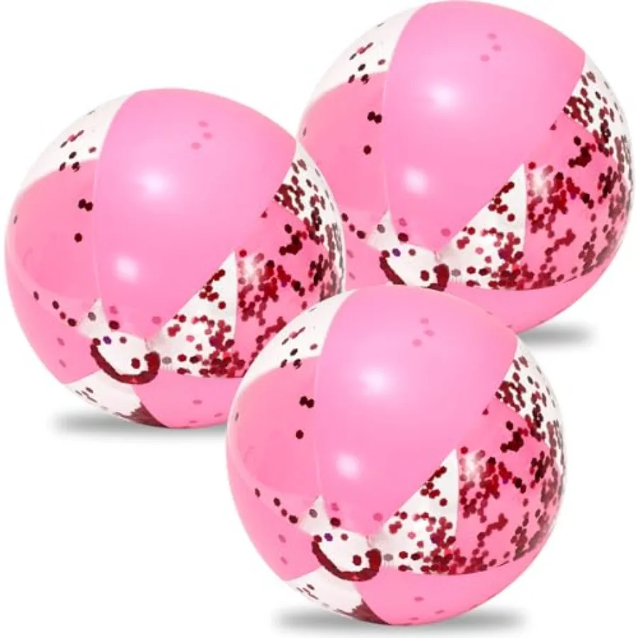 3Pcs Glitter Inflatable Beach Ball 16 Inch Round Confetti Pool PVC Balls Cute Game Toys
3Pcs Glitter Inflatable Beach Ball 16 Inch Round Confetti Pool PVC Balls Cute Game Toys