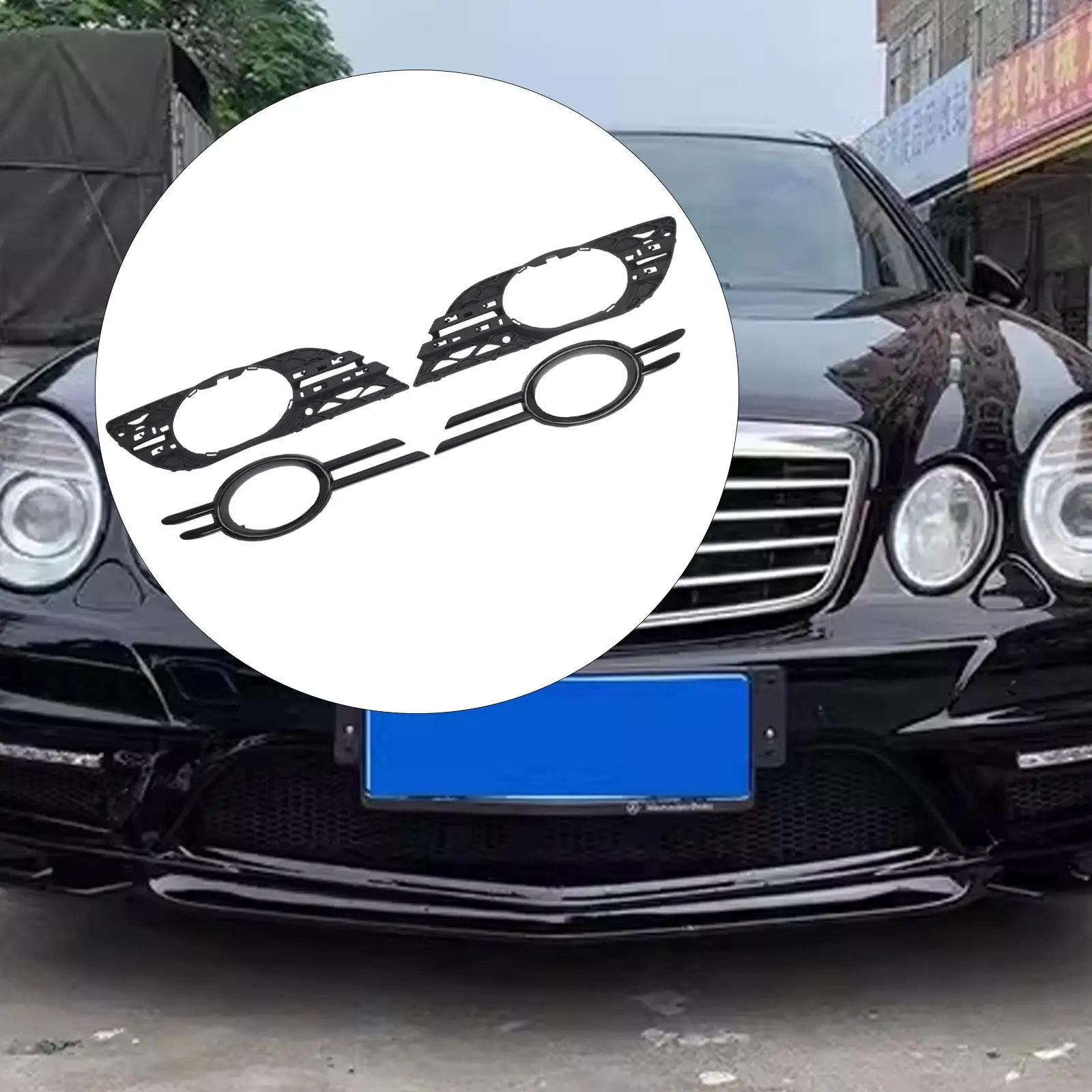 Комплект накладок на решетки передних противотуманных фар, прочный для Mercedes-Benz E350 E63
Комплект накладок на решетки передних противотуманных фар, прочный для Mercedes-Benz E350 E63