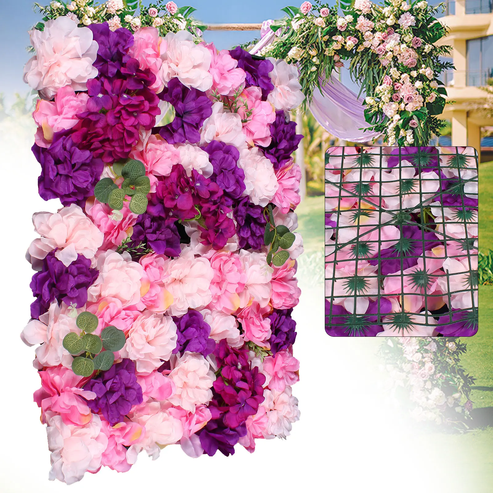 6 Pieces of Plant Flower Wall Powder Purple Dali+Hydrangea+Eucalyptus, Flower Wall, Cloth, Pink
6 Pieces of Plant Flower Wall Powder Purple Dali+Hydrangea+Eucalyptus, Flower Wall, Cloth, Pink