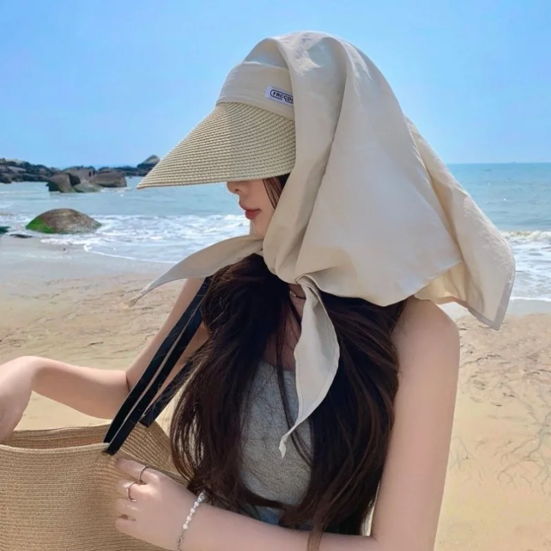 2PCS 2-in-1 Straw Turban Baseball Cap Women Wide Brim Sun Hat with Neck Cover UV Protection Outdoor Fishing Gardening Cap
2PCS 2-in-1 Straw Turban Baseball Cap Women Wide Brim Sun Hat with Neck Cover UV Protection Outdoor Fishing Gardening Cap