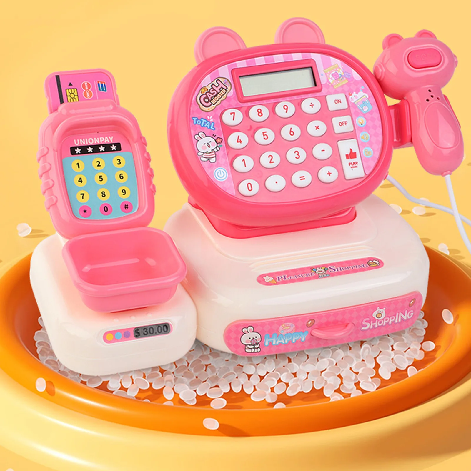 Pretend Play Calculator Register Toys Fun Realistic Supermarket Cashier Games with Bank Card for Kids Birthday Children's Day
Pretend Play Calculator Register Toys Fun Realistic Supermarket Cashier Games with Bank Card for Kids Birthday Children's Day