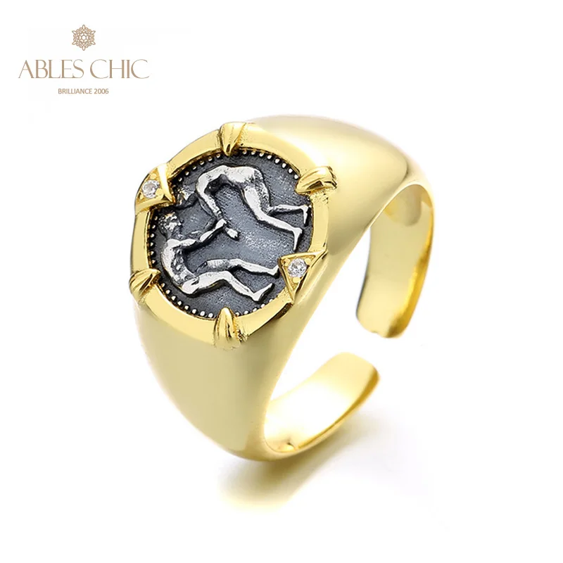 Greek Pamphylian Wrestler Silver Coin 18K Gold Tone Solid 925 Silver Roman Coins Vintage Open Ring R1066
Greek Pamphylian Wrestler Silver Coin 18K Gold Tone Solid 925 Silver Roman Coins Vintage Open Ring R1066