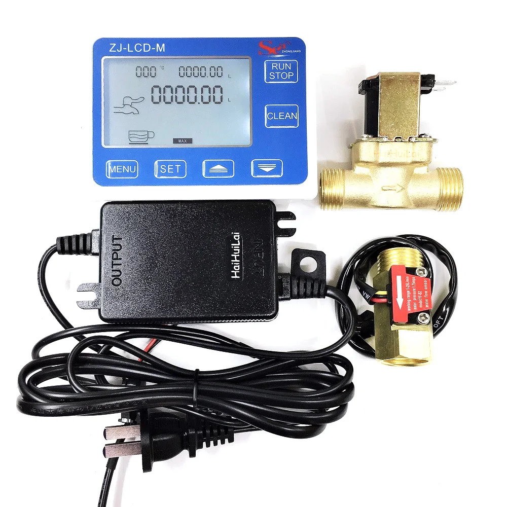 ZJ-LCD-M Meter Controller+G1/2" Flow Sensor + Valve +Power Charge for Water Liquid Measurement or quantitative
ZJ-LCD-M Meter Controller+G1/2" Flow Sensor + Valve +Power Charge for Water Liquid Measurement or quantitative