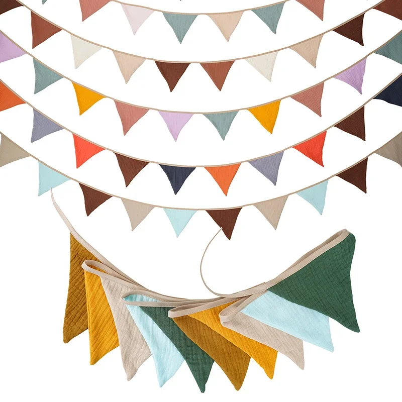 2.6m Colorful Double-Layer Cotton Banners Triangles Flags Wall Hanging for Wedding Party Christmas Photography Props Decoration
2.6m Colorful Double-Layer Cotton Banners Triangles Flags Wall Hanging for Wedding Party Christmas Photography Props Decoration