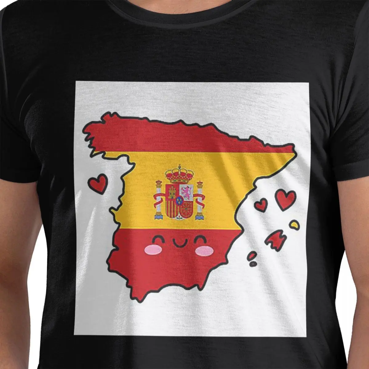 Spain Flag Map Smile With Love 100% Cotton T-Shirt Men's Classic T Shirts Men Crew Neck Short Sleeve S-6XL
Spain Flag Map Smile With Love 100% Cotton T-Shirt Men's Classic T Shirts Men Crew Neck Short Sleeve S-6XL