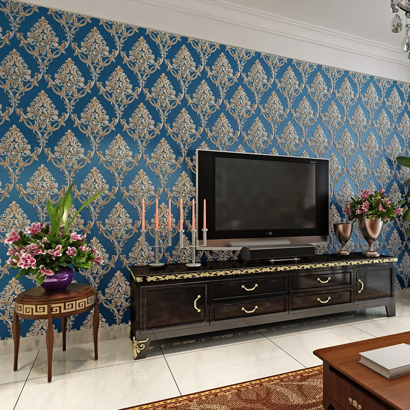 European 3D Fine Embossed Damascus Wallpaper Bedroom Living Room Background Wall Non-woven Wallpaper Wallpaper for Bedroom Walls
European 3D Fine Embossed Damascus Wallpaper Bedroom Living Room Background Wall Non-woven Wallpaper Wallpaper for Bedroom Walls