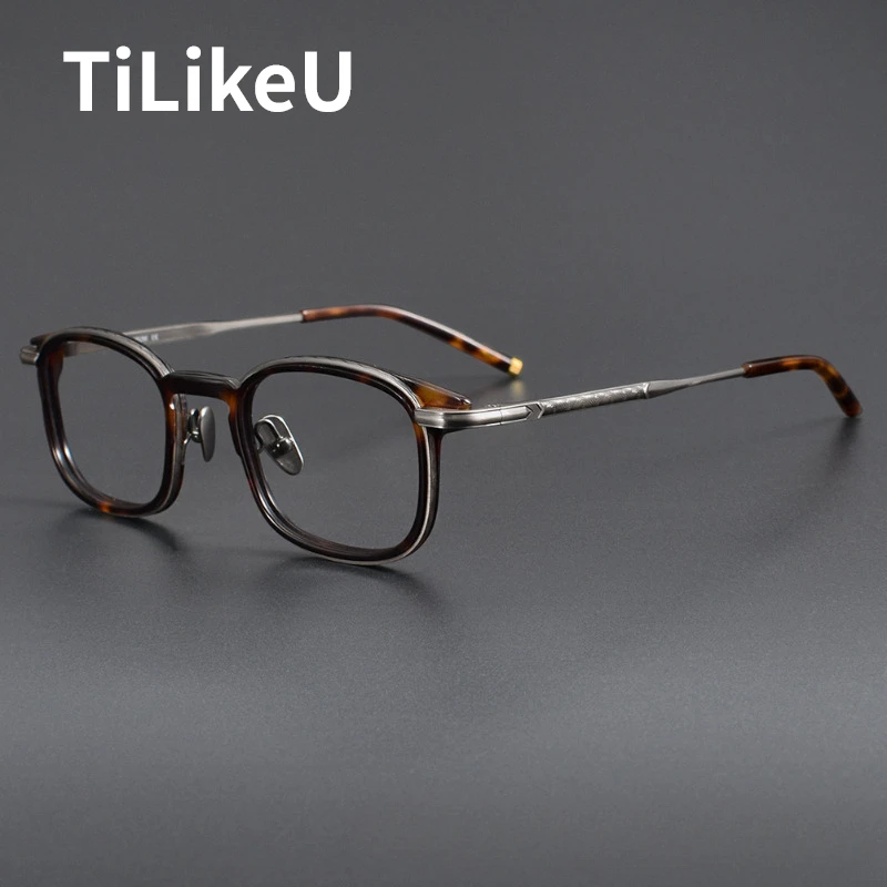 Japanese Retro Square Eyeglasses Frames for Men High Quality Handmade Pure Titanium Acetate Glasses Frame Vintage Male Spcetacle
Japanese Retro Square Eyeglasses Frames for Men High Quality Handmade Pure Titanium Acetate Glasses Frame Vintage Male Spcetacle