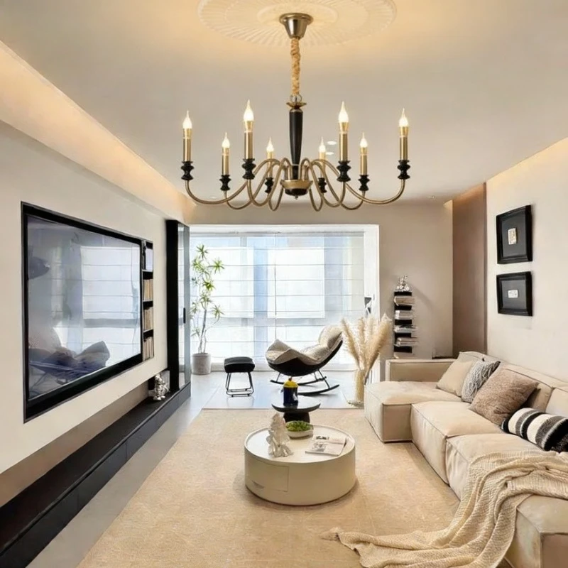 LED Pendant Lamp French Vintage Candles Restaurant Retro Bedroom Living Dinning Rooms Counter Chandelier Home Decor Lamps Design
LED Pendant Lamp French Vintage Candles Restaurant Retro Bedroom Living Dinning Rooms Counter Chandelier Home Decor Lamps Design