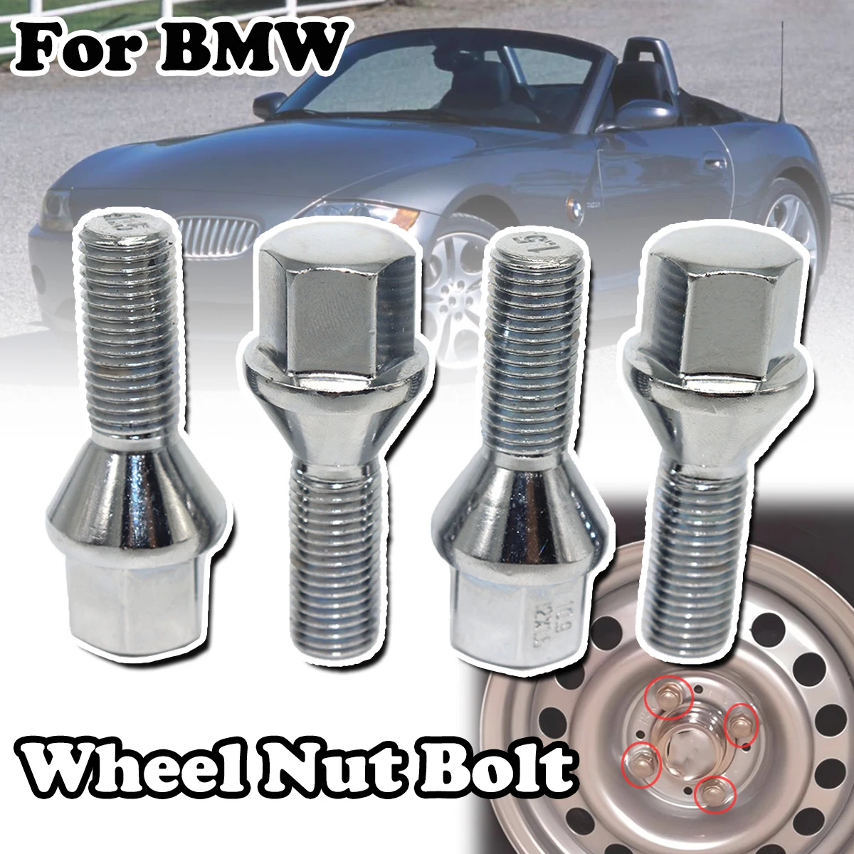 4pcs/5pcs Car Wheel Tyre Nut Stud For BMW E81 E87 E39 E12 E21 E30 E36 E46 E90 E93 Lug Bolt Screw Replacement Longer 36130141574
4pcs/5pcs Car Wheel Tyre Nut Stud For BMW E81 E87 E39 E12 E21 E30 E36 E46 E90 E93 Lug Bolt Screw Replacement Longer 36130141574
