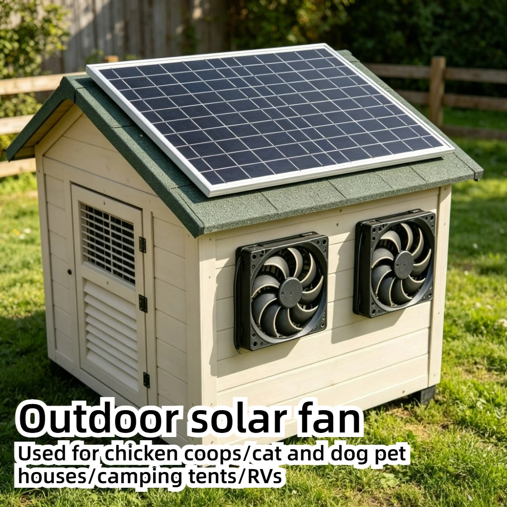 10W 15W Solar Powered Cooling Exhaust Fan Weather Resistant Ventilation Fan for Chicken Coop Pet House Dog Kennel Greenhouse
10W 15W Solar Powered Cooling Exhaust Fan Weather Resistant Ventilation Fan for Chicken Coop Pet House Dog Kennel Greenhouse