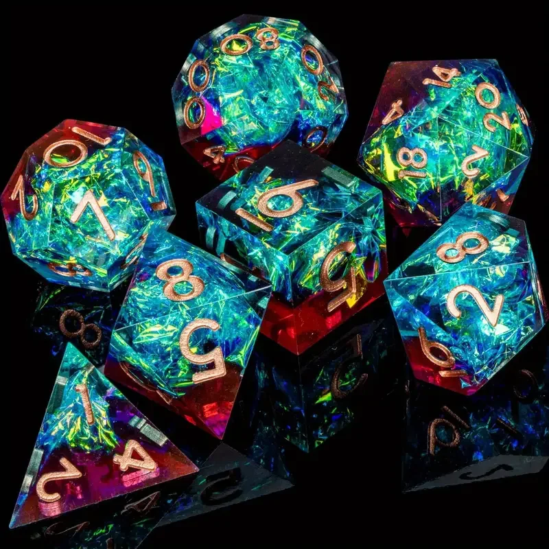 Handmade sharp-corner resin dice 7-piece set multi-sided mathematics teaching dice Cthulhu board gameD20 D12 D100 D10 D8D6D4dice
Handmade sharp-corner resin dice 7-piece set multi-sided mathematics teaching dice Cthulhu board gameD20 D12 D100 D10 D8D6D4dice