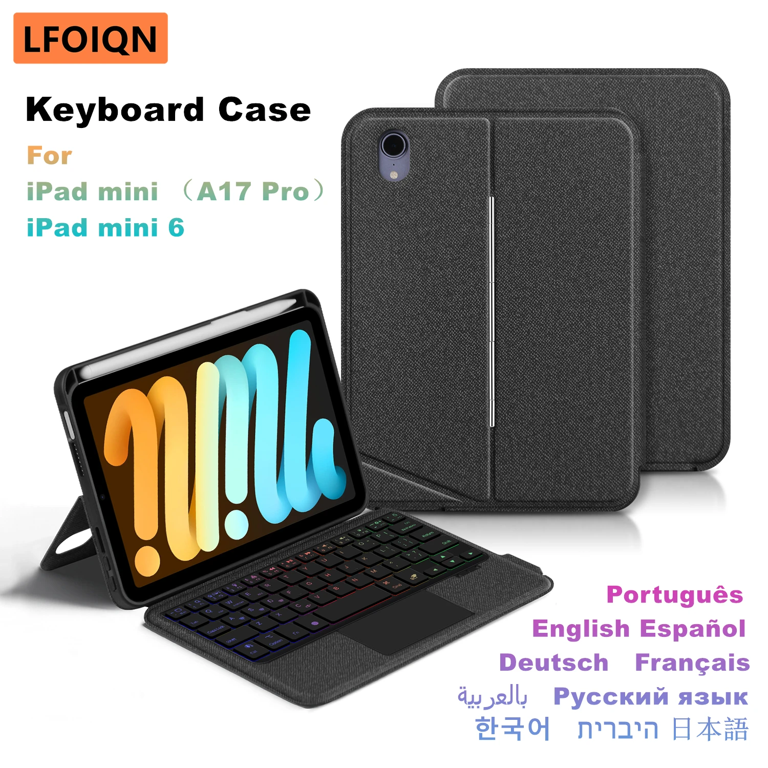 Чехол-клавиатура LFOIQN для iPad mini A17 Pro, iPad MINI 6-го поколения, 8,3 дюйма, умный чехол-книжка с магнитной подсветкой
Чехол-клавиатура LFOIQN для iPad mini A17 Pro, iPad MINI 6-го поколения, 8,3 дюйма, умный чехол-книжка с магнитной подсветкой