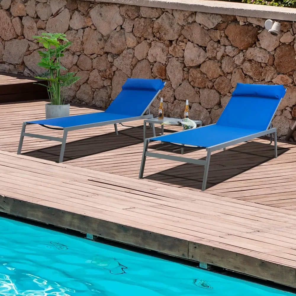 Wilson 3 Pieces Textilene Chaise Lounge Set with Side Table Outdoor,Adjustable Back & Pillow for Yard,Garden,Sunbathing (2 Pack
Wilson 3 Pieces Textilene Chaise Lounge Set with Side Table Outdoor,Adjustable Back & Pillow for Yard,Garden,Sunbathing (2 Pack