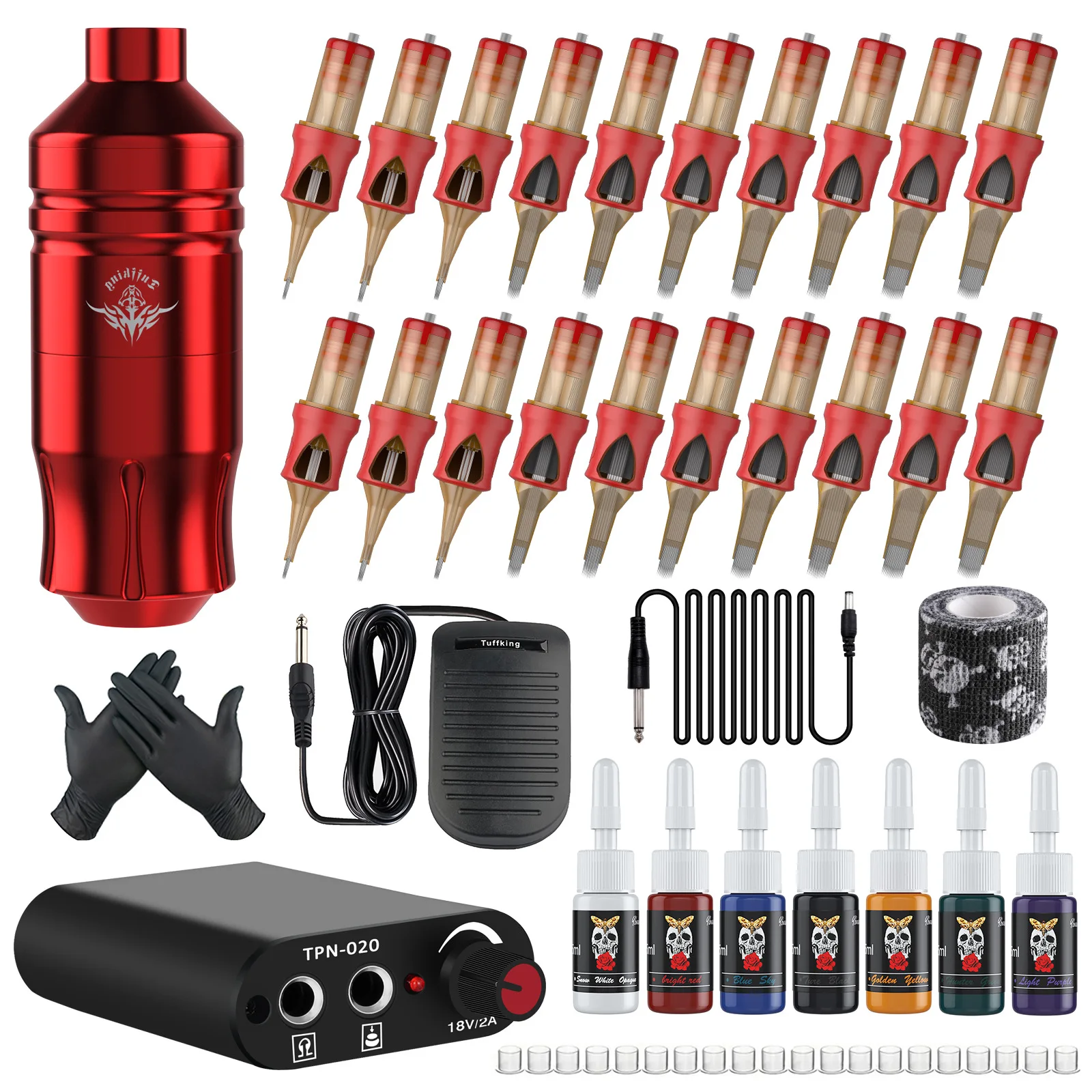 Cross border popular mini tattoo power tattoo machine set, rocket short pen tattoo equipment
Cross border popular mini tattoo power tattoo machine set, rocket short pen tattoo equipment