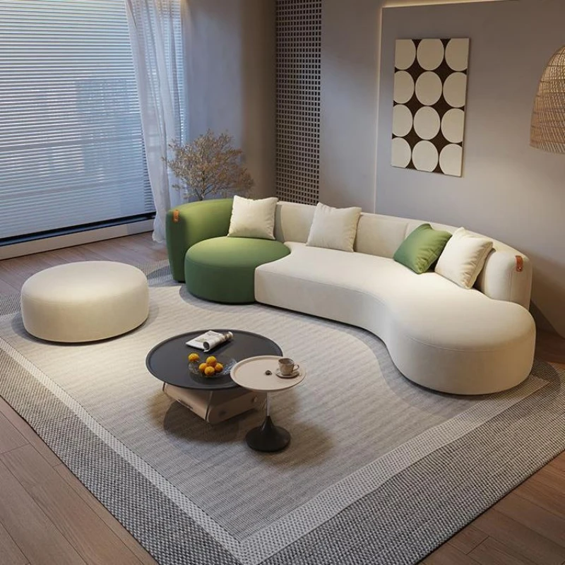Special-shaped sofa fabric living room simple modern Italian cat scratch matte cloth cream wabi sandy wind creative curved sofa
Special-shaped sofa fabric living room simple modern Italian cat scratch matte cloth cream wabi sandy wind creative curved sofa