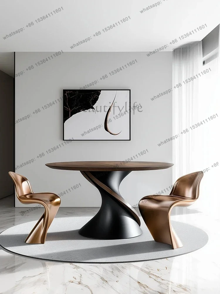 Minimalist All Solid Wood Dining Table High-end Living Room Household Round Table Creative Dining Room
Minimalist All Solid Wood Dining Table High-end Living Room Household Round Table Creative Dining Room