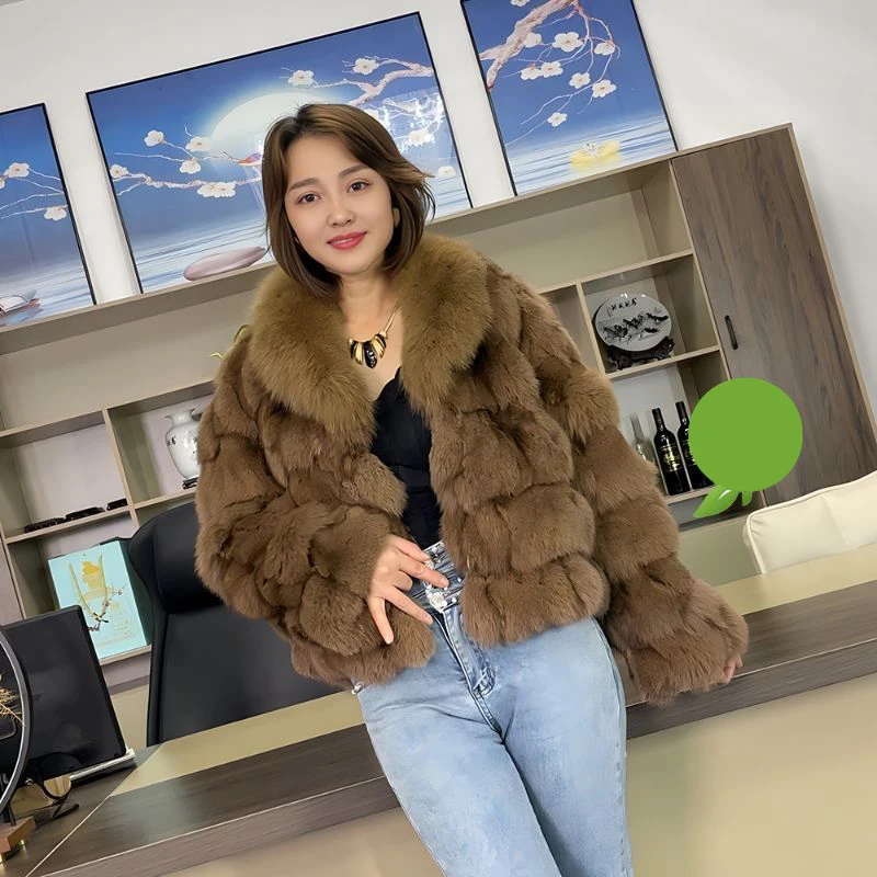 Winter Women Real Fox Fur Coat With Fox Fur Collar Warm Natural Fox Fur Jacket 100% Genuine Fur Coat For Lady Outdoor Keep Warm
Winter Women Real Fox Fur Coat With Fox Fur Collar Warm Natural Fox Fur Jacket 100% Genuine Fur Coat For Lady Outdoor Keep Warm