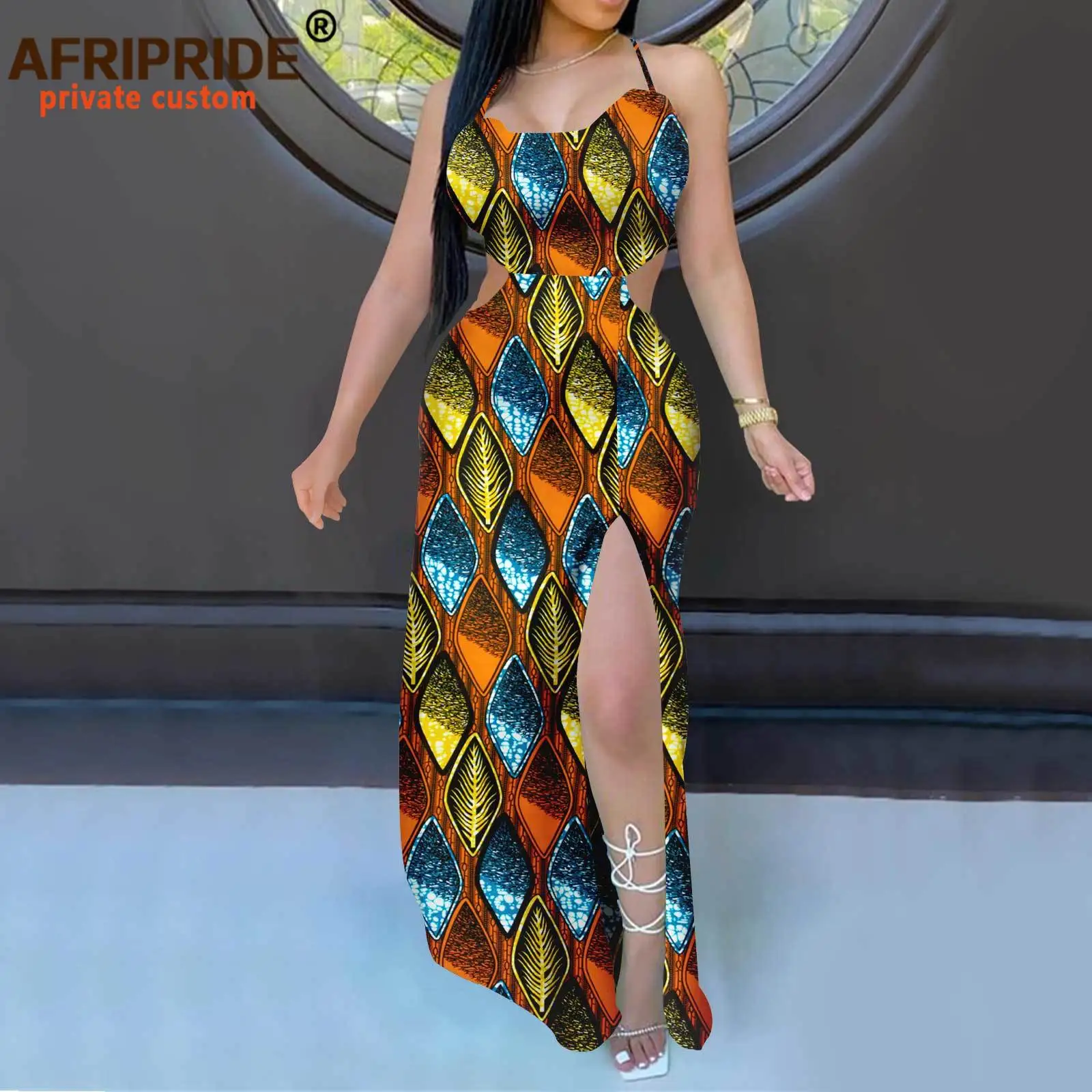African Dresses for Women Sleeveless High Waist Spaghetti Strap Backless Elegant Maxi Dress Print Attire Sexy Party A2225016
African Dresses for Women Sleeveless High Waist Spaghetti Strap Backless Elegant Maxi Dress Print Attire Sexy Party A2225016