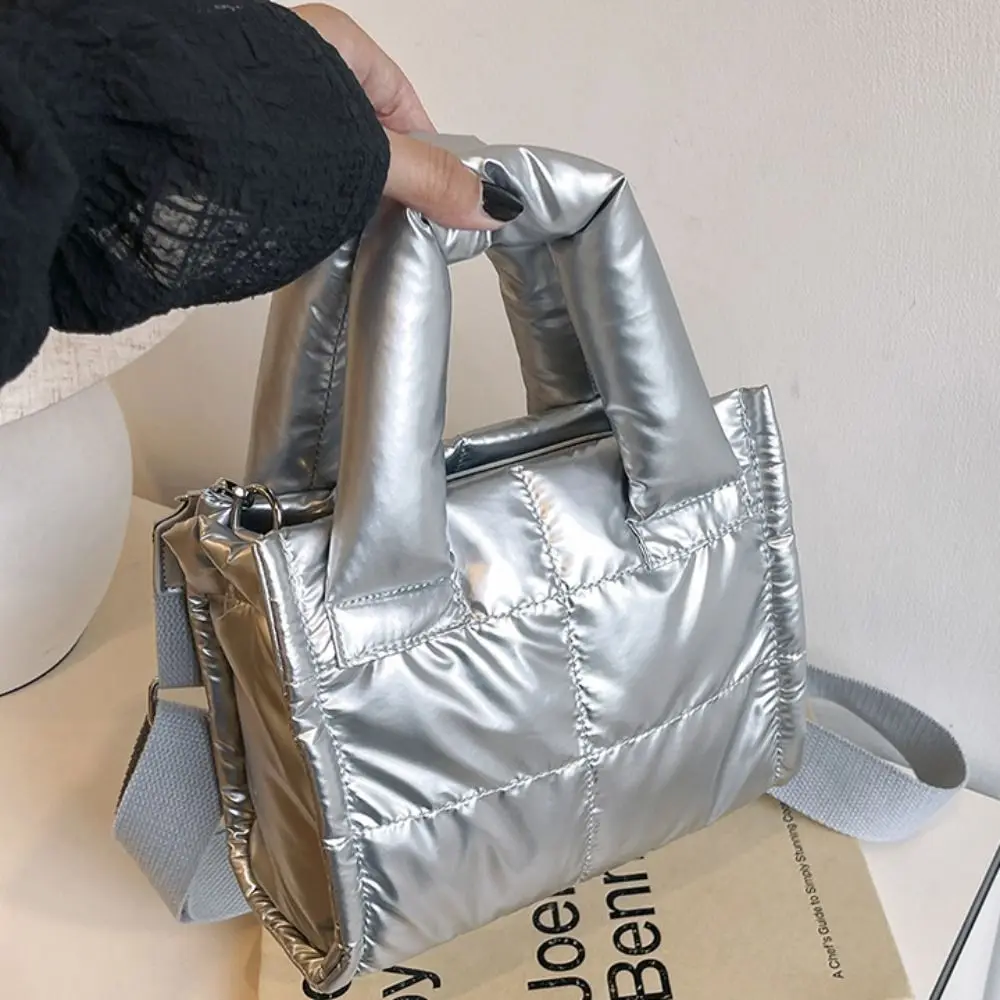 Корейский стиль, пуховая хлопковая сумка на плечо, большая вместительная легкая пышная сумка через плечо, однотонная космическая хлопковая нейлоновая сумка 
Корейский стиль, пуховая хлопковая сумка на плечо, большая вместительная легкая пышная сумка через плечо, однотонная космическая хлопковая нейлоновая сумка