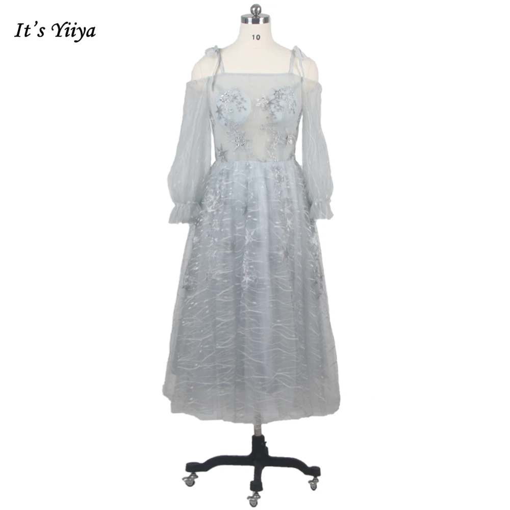 Женское платье на выпускной It's Yiiya, серое кружевное платье с вырезом лодочкой, длинными рукавами и молнией на спине, модель E438, лето
Женское платье на выпускной It's Yiiya, серое кружевное платье с вырезом лодочкой, длинными рукавами и молнией на спине, модель E438, лето