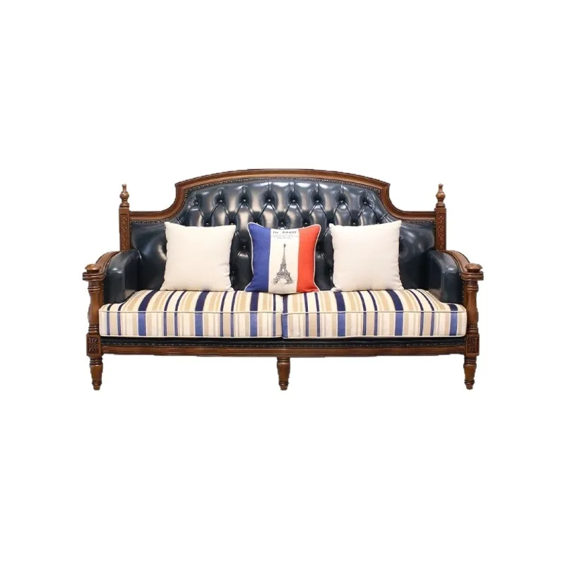 Sofa leather first layer cowhide three-person simple country style living room retro furniture
Sofa leather first layer cowhide three-person simple country style living room retro furniture