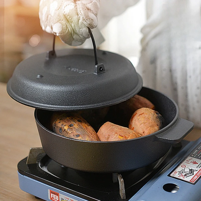 Non-Stick Cast Iron Roaster, Thickened Heavy Duty Baking Pan, Easy-Clean for Sweet Potato Corn Potato, Oven Grill Safe
Non-Stick Cast Iron Roaster, Thickened Heavy Duty Baking Pan, Easy-Clean for Sweet Potato Corn Potato, Oven Grill Safe