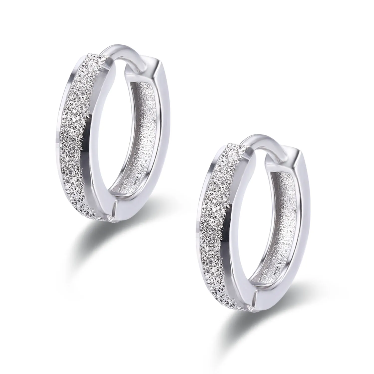 Cute 925 Sterling Silver Glitter Circle Small Loop Huggie Hoop Earrings For Womens Jewelry Girls Arose Aretes
Cute 925 Sterling Silver Glitter Circle Small Loop Huggie Hoop Earrings For Womens Jewelry Girls Arose Aretes