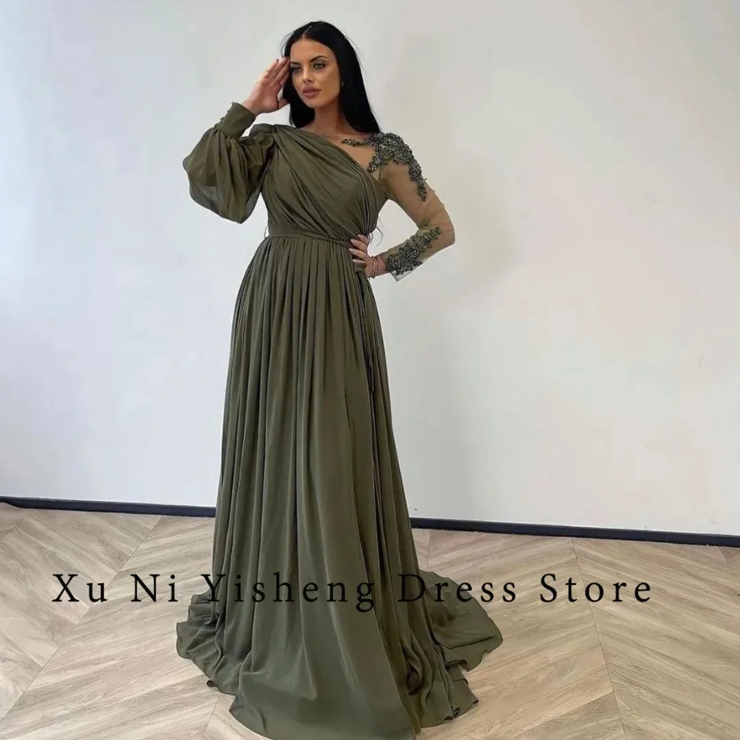 Fashion Prom Chiffon Dresses 2024 Women A-Line Split Full Sleeve Appliques Pleat With Belt Custom Birthday Evening Party Dresses
Fashion Prom Chiffon Dresses 2024 Women A-Line Split Full Sleeve Appliques Pleat With Belt Custom Birthday Evening Party Dresses