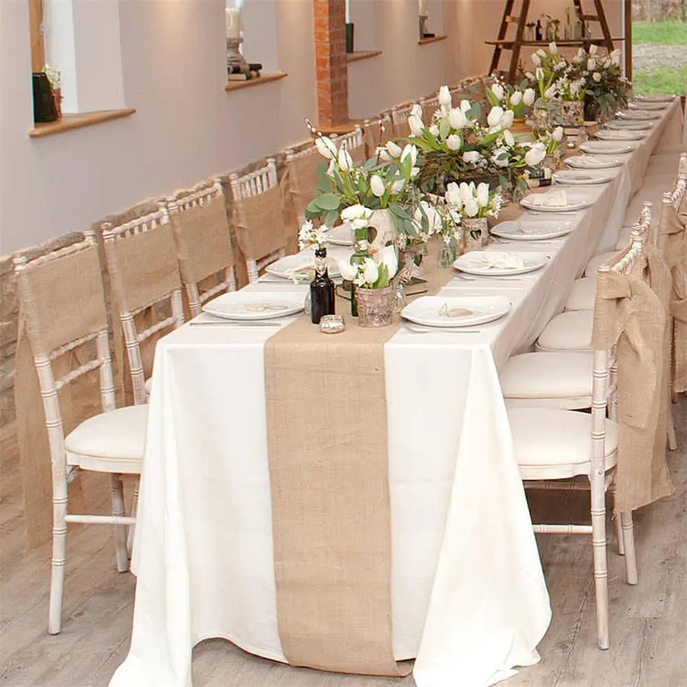 10pcs Jute Linen Table Runner Vintage Burlap Khaki Table Runners for Dining Table Decor Rustic Wedding Party Decoration 30x180cm 
10pcs Jute Linen Table Runner Vintage Burlap Khaki Table Runners for Dining Table Decor Rustic Wedding Party Decoration 30x180cm