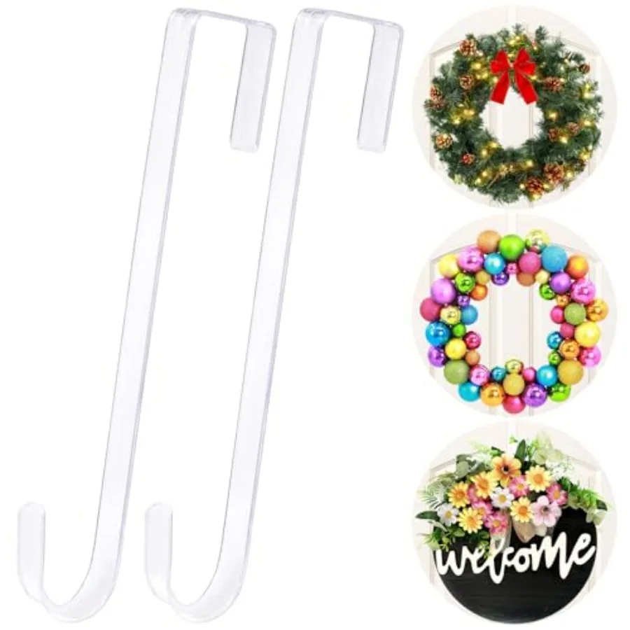 15 in Wreath-Hangers, 2 Pack Easter-Christmas-Halloween Decorations, Fall Door Welcome Sign, Inside-Outside Over The Door Hooks
15 in Wreath-Hangers, 2 Pack Easter-Christmas-Halloween Decorations, Fall Door Welcome Sign, Inside-Outside Over The Door Hooks