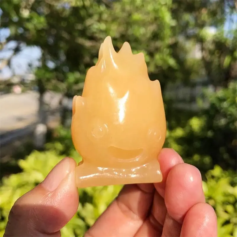 5.5CM Natural Yellow Calcite Cartoon Fire Carving Crystal Healing Stone Home Decor Creative Christmas Gifts For Kids 1pcs
5.5CM Natural Yellow Calcite Cartoon Fire Carving Crystal Healing Stone Home Decor Creative Christmas Gifts For Kids 1pcs