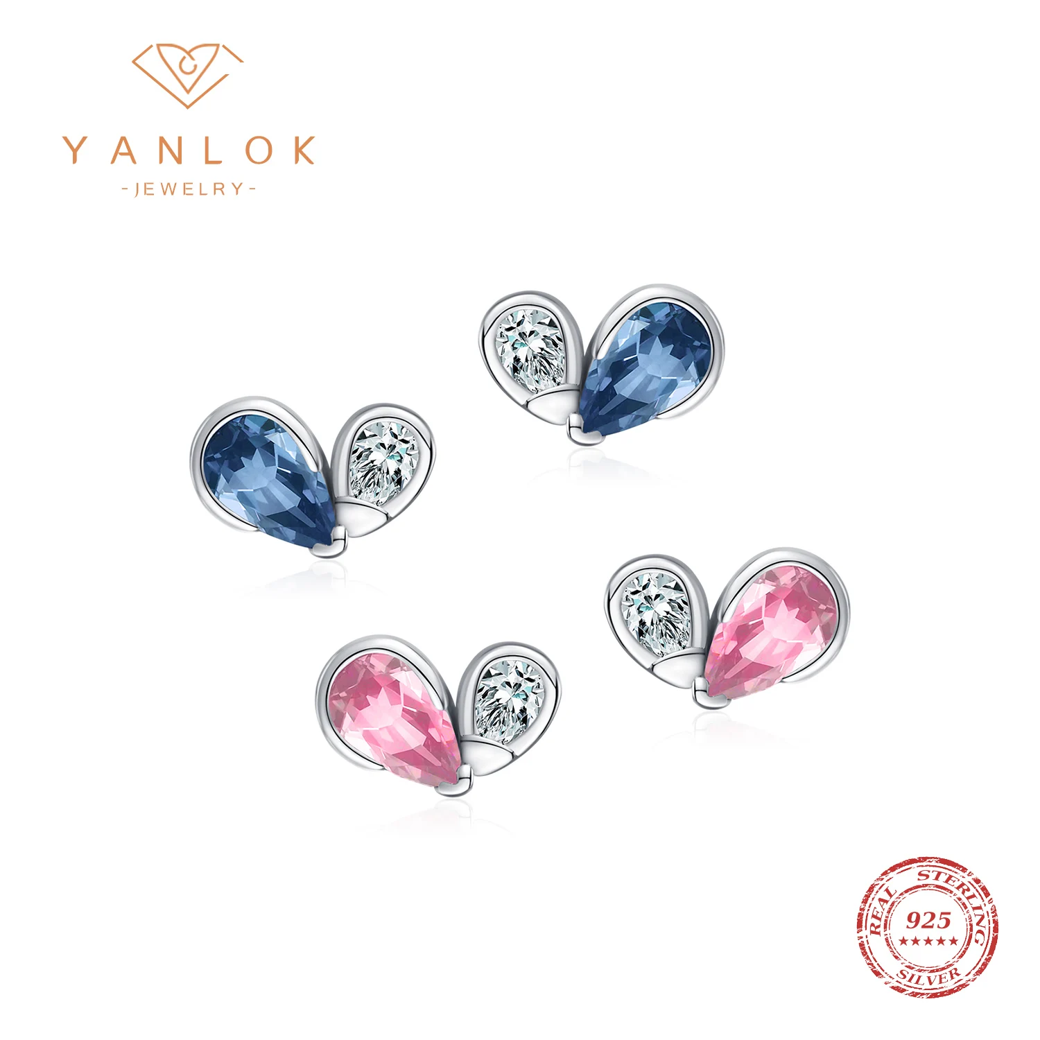 YANLOK 925 Sterling Silver Delicate Hearts Stud Earrings Colorful CZ Earrings for Women Fine Jewelry Valentine’s Day Gift
YANLOK 925 Sterling Silver Delicate Hearts Stud Earrings Colorful CZ Earrings for Women Fine Jewelry Valentine’s Day Gift