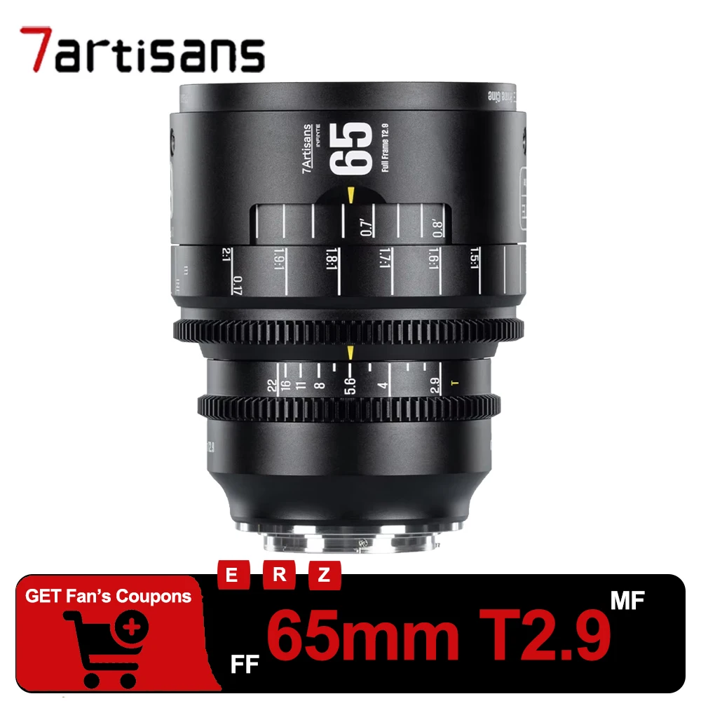 7Artisans Full Frame 65mm T2.9 2X Macro Cine Lens Manual Focus Fixed Focus Lens for Nikon Z Sony E Canon RF
7Artisans Full Frame 65mm T2.9 2X Macro Cine Lens Manual Focus Fixed Focus Lens for Nikon Z Sony E Canon RF