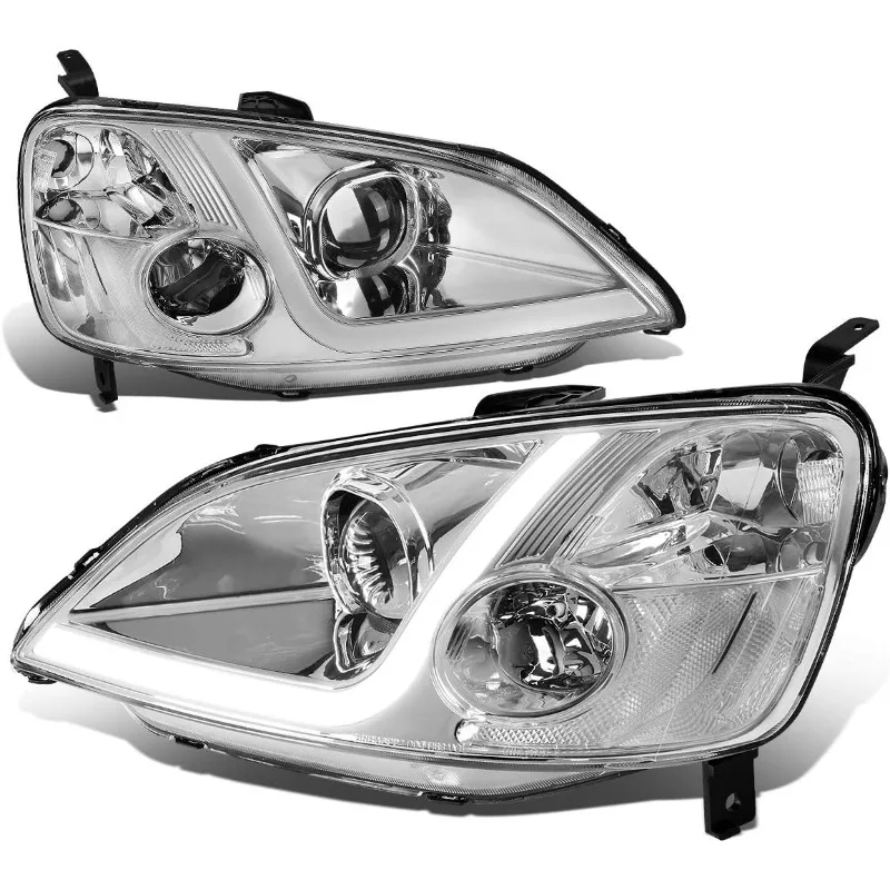 Auto Dynasty Headlight Assembly , 3D L-LED Style DRL Headlamps Replacement, Chrome Housing Clear Corner
Auto Dynasty Headlight Assembly , 3D L-LED Style DRL Headlamps Replacement, Chrome Housing Clear Corner