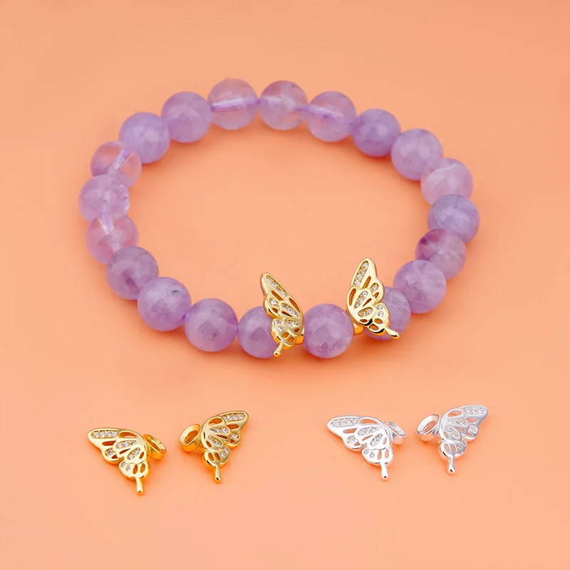 S925 Sterling silver butterfly wing shims Handmade DIY beaded material bracelet necklace jewelry accessories
S925 Sterling silver butterfly wing shims Handmade DIY beaded material bracelet necklace jewelry accessories