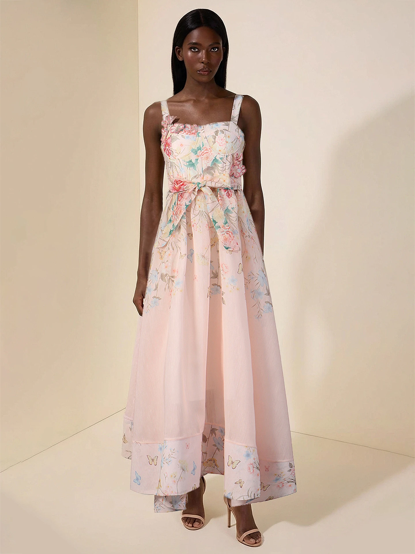 Summer Vacation Style Floral Print Strap Long Dress Decorative 3D Flowers Beach Theme Polyester Cotton Blend Dress
Summer Vacation Style Floral Print Strap Long Dress Decorative 3D Flowers Beach Theme Polyester Cotton Blend Dress
