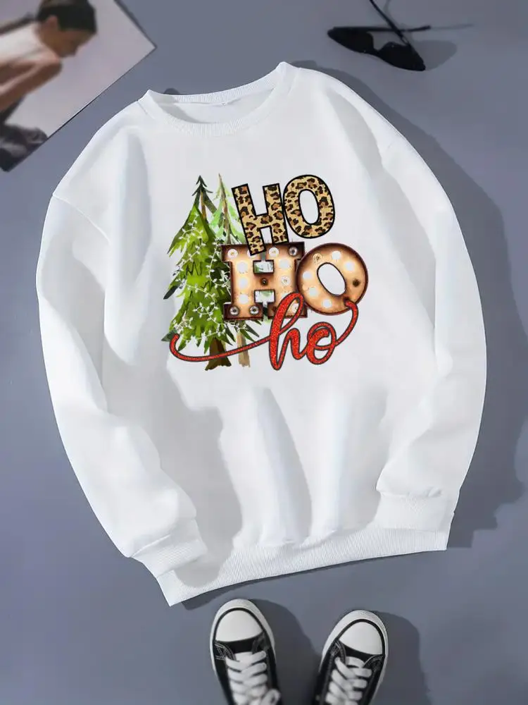Leopard Letter Cartoon Style Fashion Christmas Clothing O-neck Fashion Casual Graphic Sweatshirts Women New Year Print Pullovers
Leopard Letter Cartoon Style Fashion Christmas Clothing O-neck Fashion Casual Graphic Sweatshirts Women New Year Print Pullovers