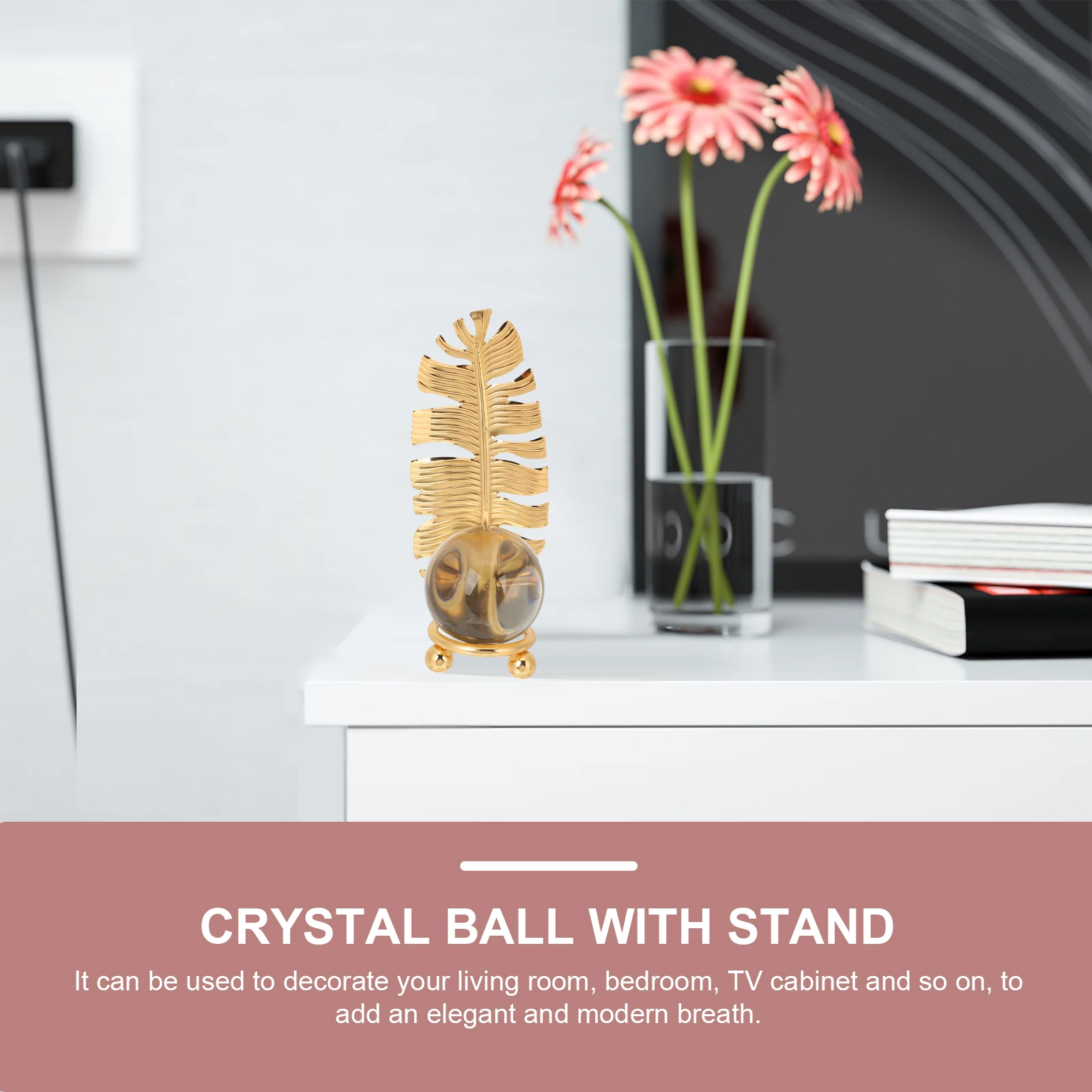 Delicate Crystal Ball Decoration Home Living Room Bedroom Cabinet Decorative Clear Sphere With Unique Metal Stand
Delicate Crystal Ball Decoration Home Living Room Bedroom Cabinet Decorative Clear Sphere With Unique Metal Stand