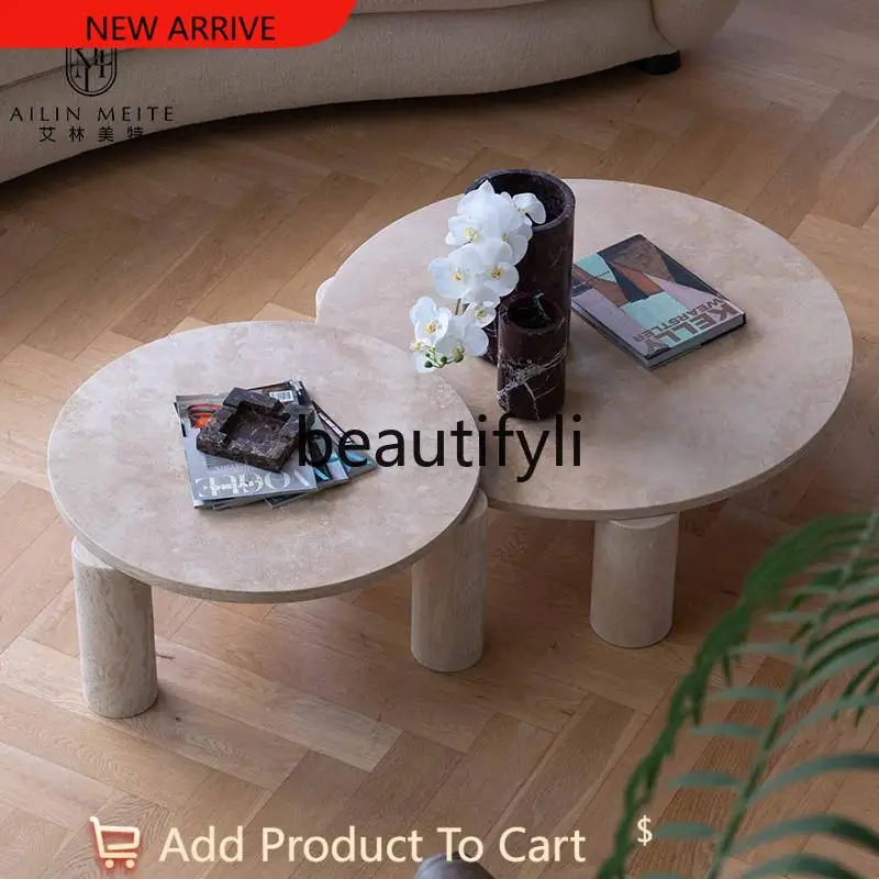 Light luxury natural travertine combination coffee table simple living room B & B marble coffee table G1218
Light luxury natural travertine combination coffee table simple living room B & B marble coffee table G1218