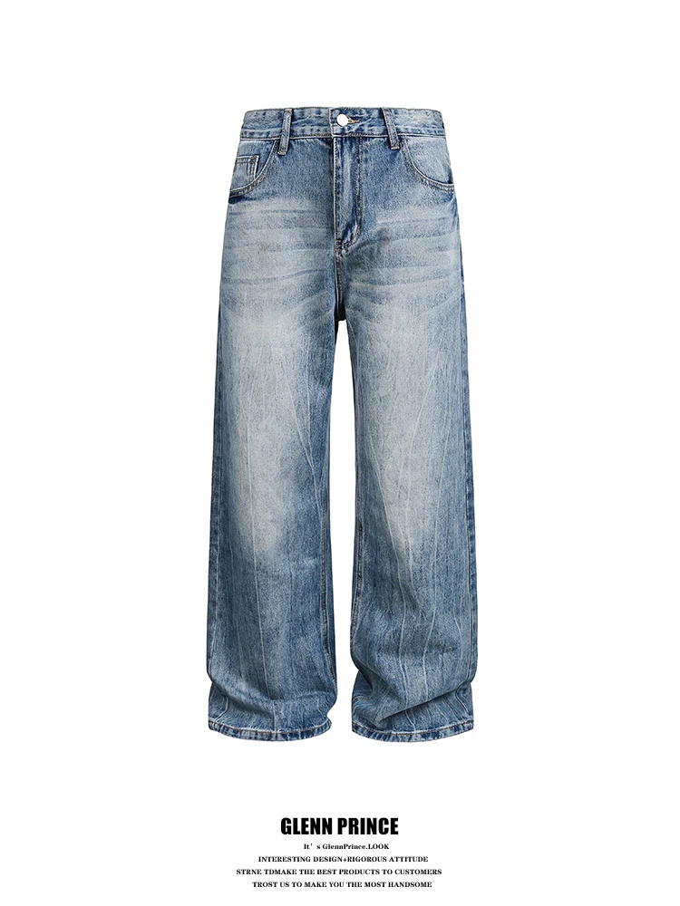 American Style Thunderbolt Crack Pattern Men's Loose Straight Leg Jeans Casual Wear Youth Fashion High Street Wide Leg Pants
American Style Thunderbolt Crack Pattern Men's Loose Straight Leg Jeans Casual Wear Youth Fashion High Street Wide Leg Pants